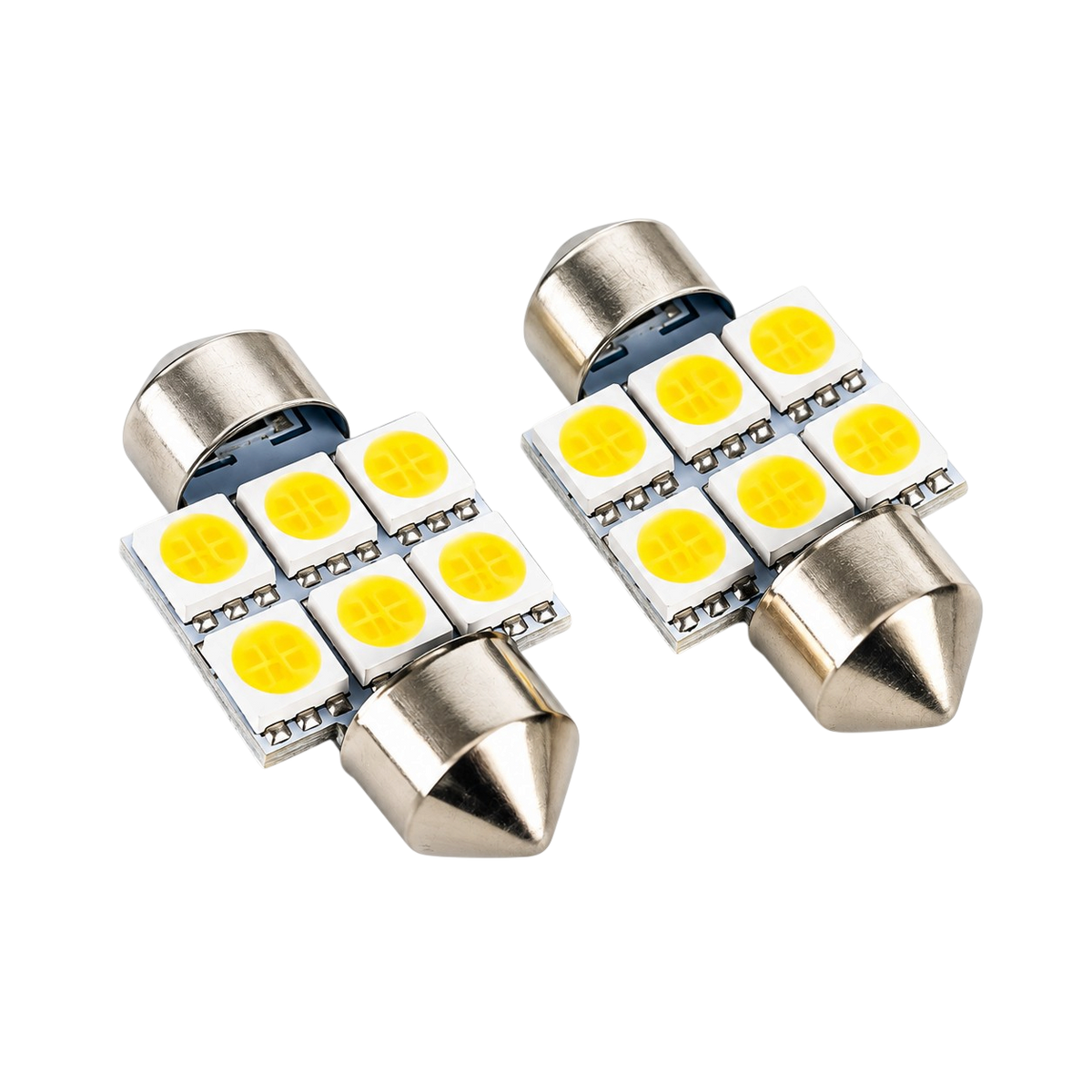 Autó LED izzó T10 foglalattal SMD fehér fény 2 db-os készlet