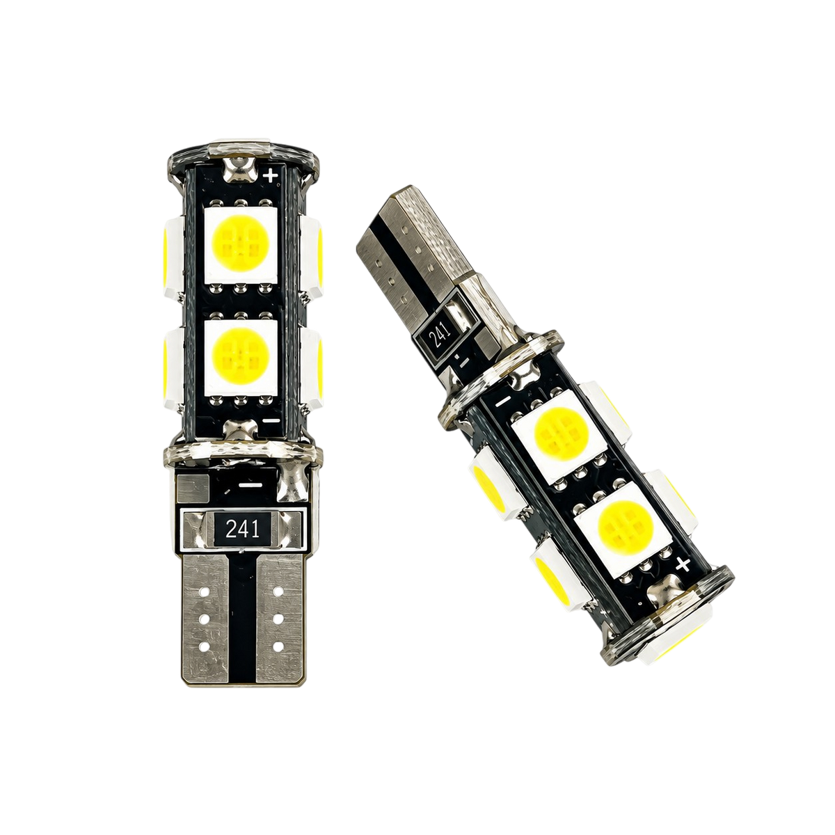 Autó LED izzó T10 SMD fehér fényű 2 db