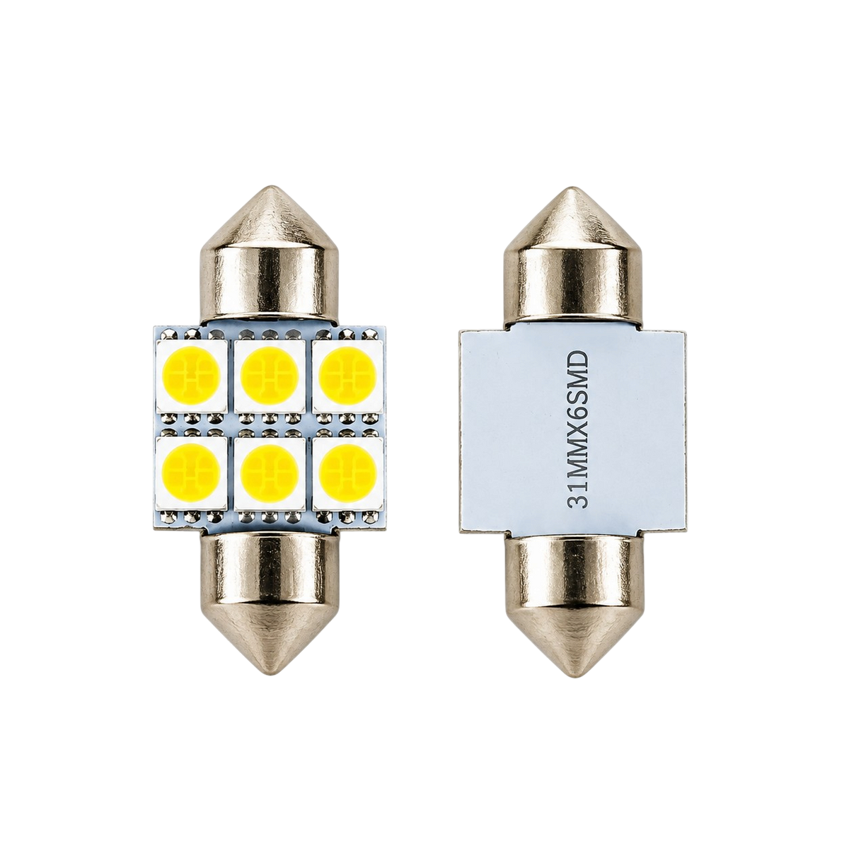Autó LED izzó T10 foglalattal SMD fehér fény 2 db-os készlet