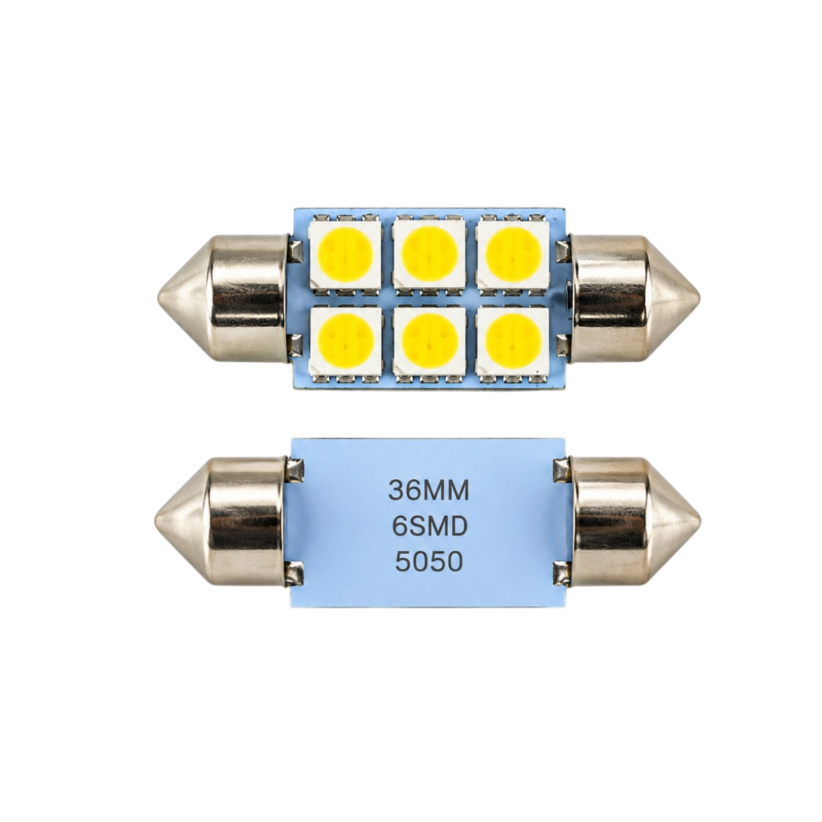 Autó LED izzó T10 foglalattal SMD fehér fény 2 db-os készlet