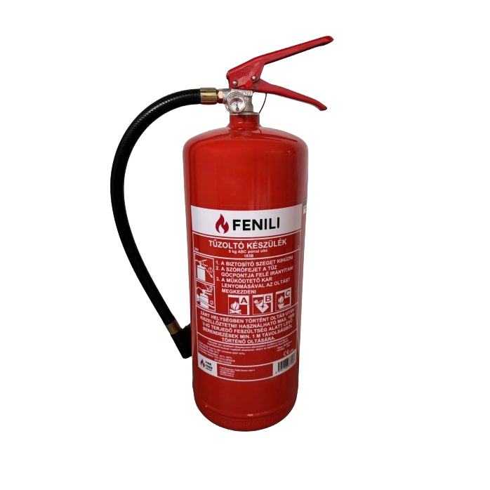 Powder fire extinguisher ABC with bracket and pressure gauge