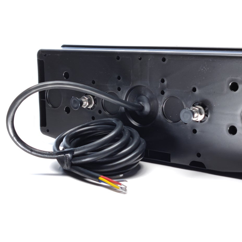 Lámpa LED 7 funkciós háromszög prizmás 12-24V