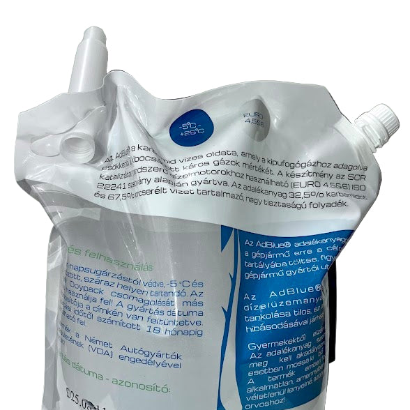 Adblue adalék doypack tasakban kiöntővel 5l