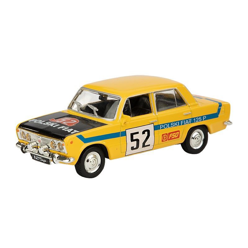 Játékautó 1:43 Fiat 125p Rally sárga