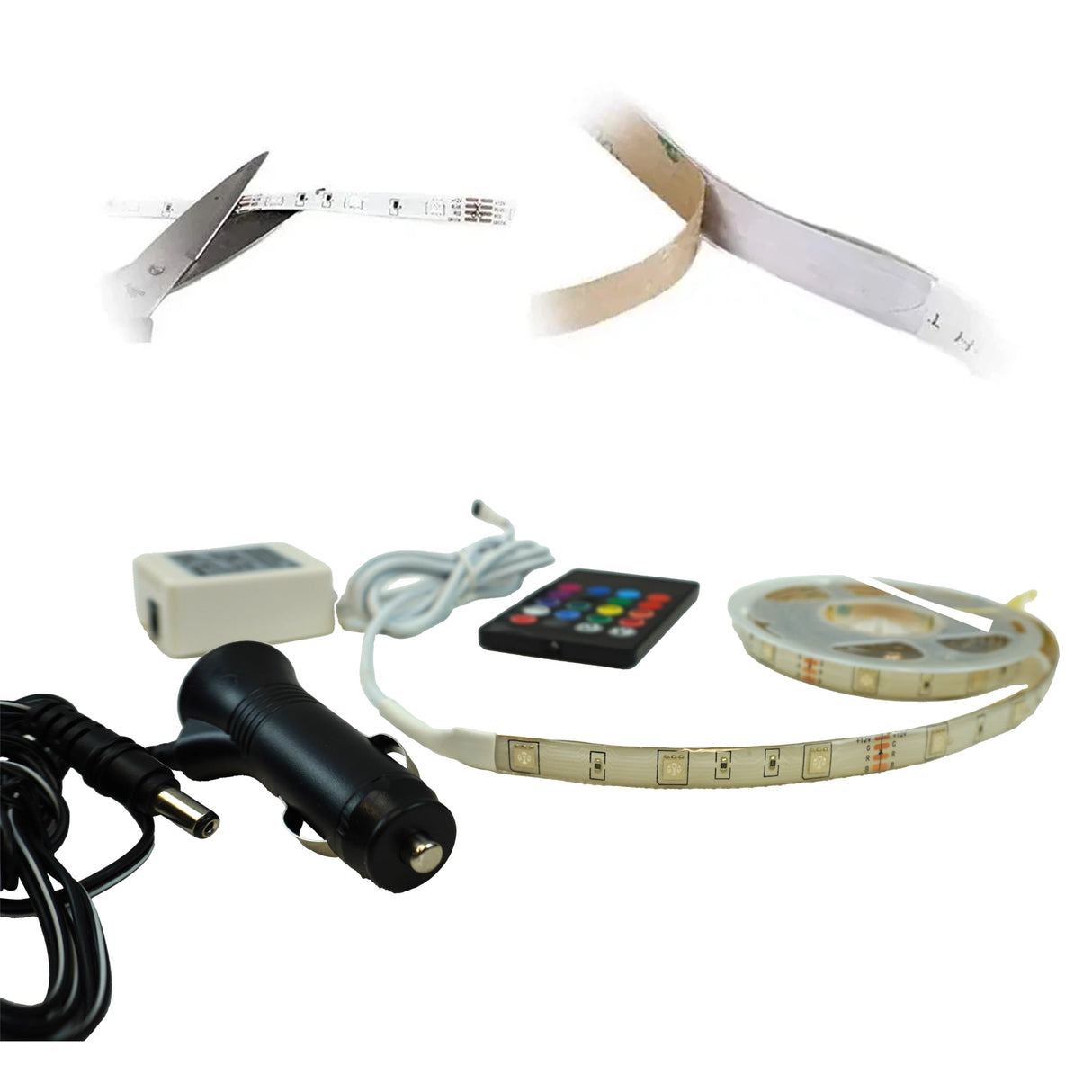 LED szalag belső 12/24V Távirányitós 2m / 60 LED