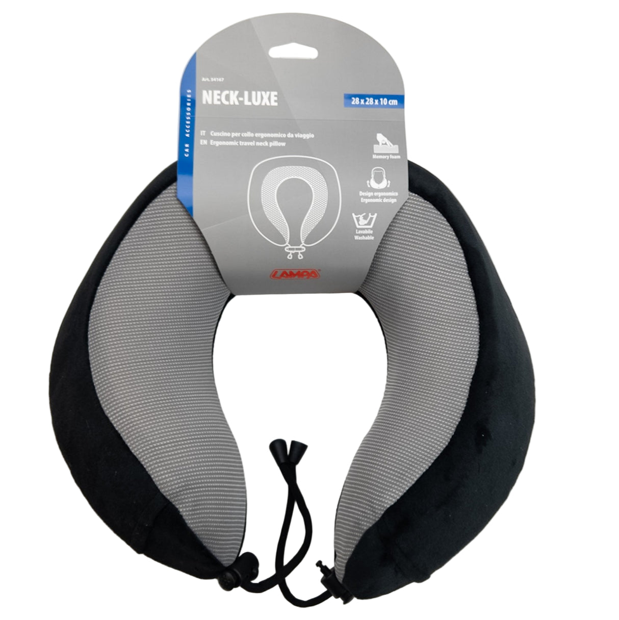 Ergonomic neck pillow, blackish-grey