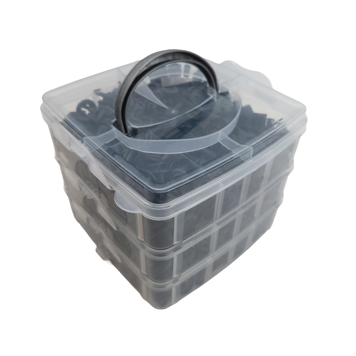 Snap fastener kit plastic 16 types 625 pcs