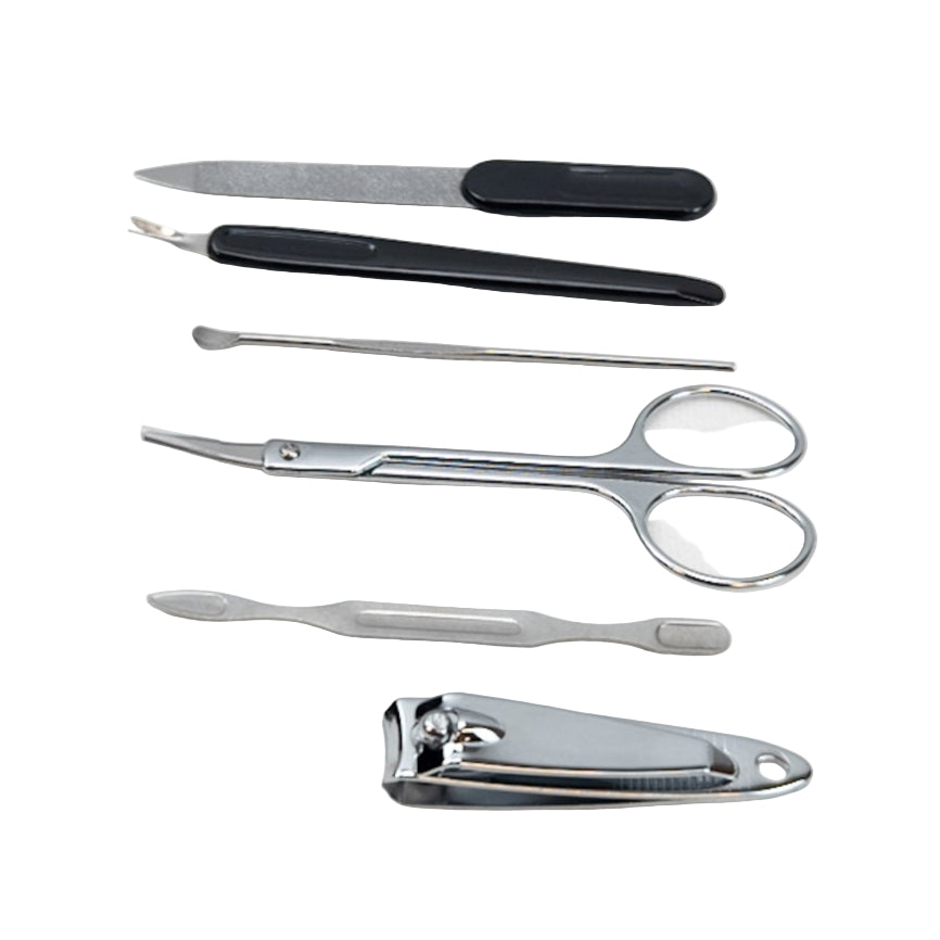 Manicure set in snap-closure case, 6 pieces