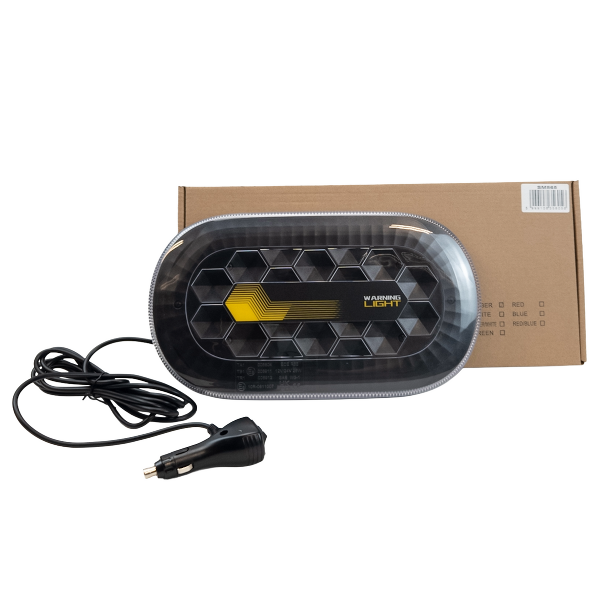 Light bar flashing yellow