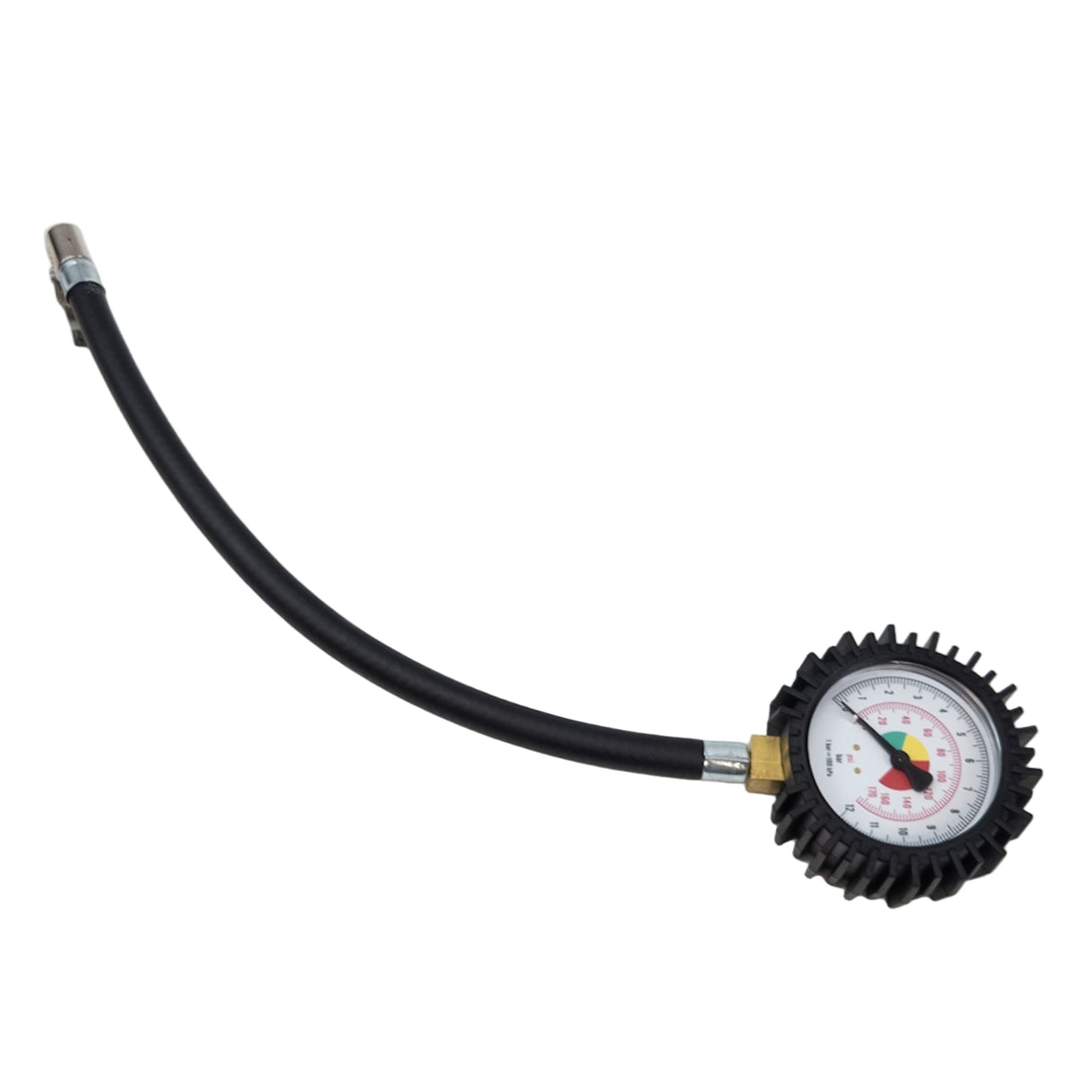 Keréknyomás mérő óra gumitömlővel 12 bar-ig