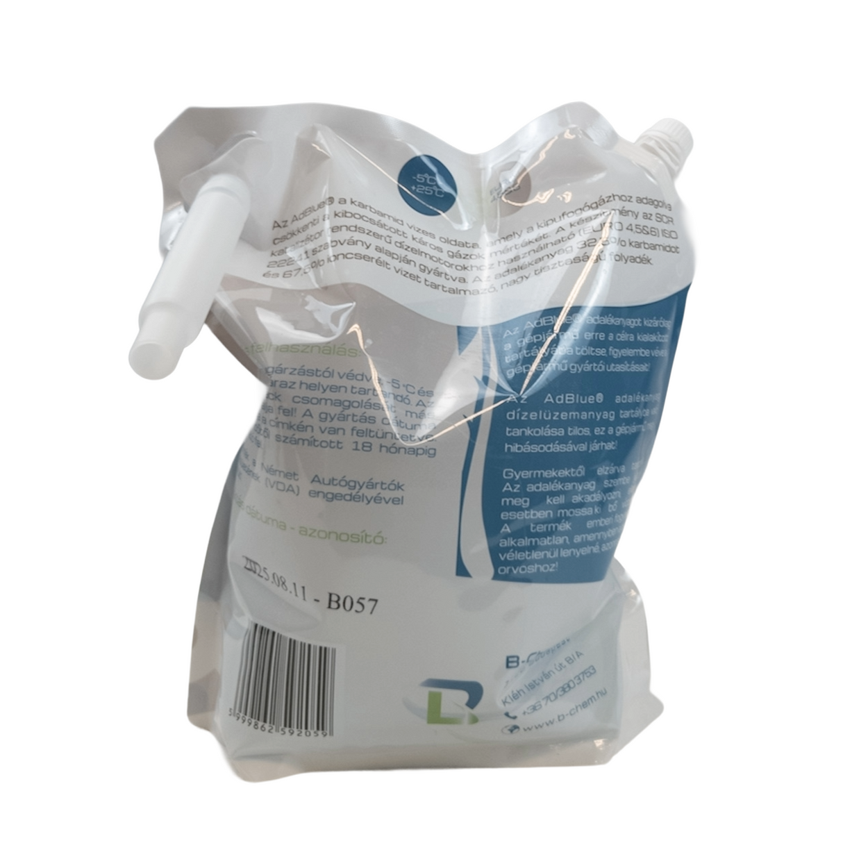 Adblue adalék doypack tasakban kiöntővel 5l