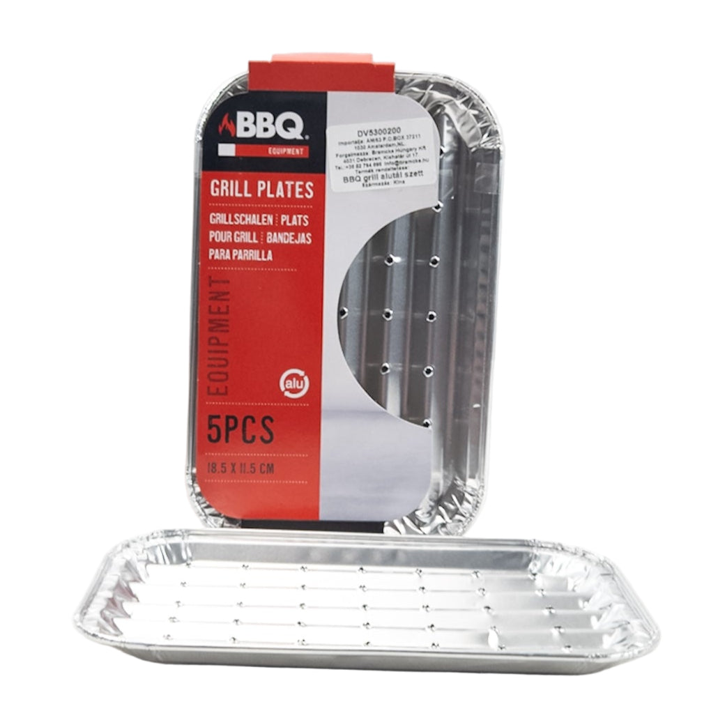 Grilltálca alumínium szett sütéshez lapos 5db