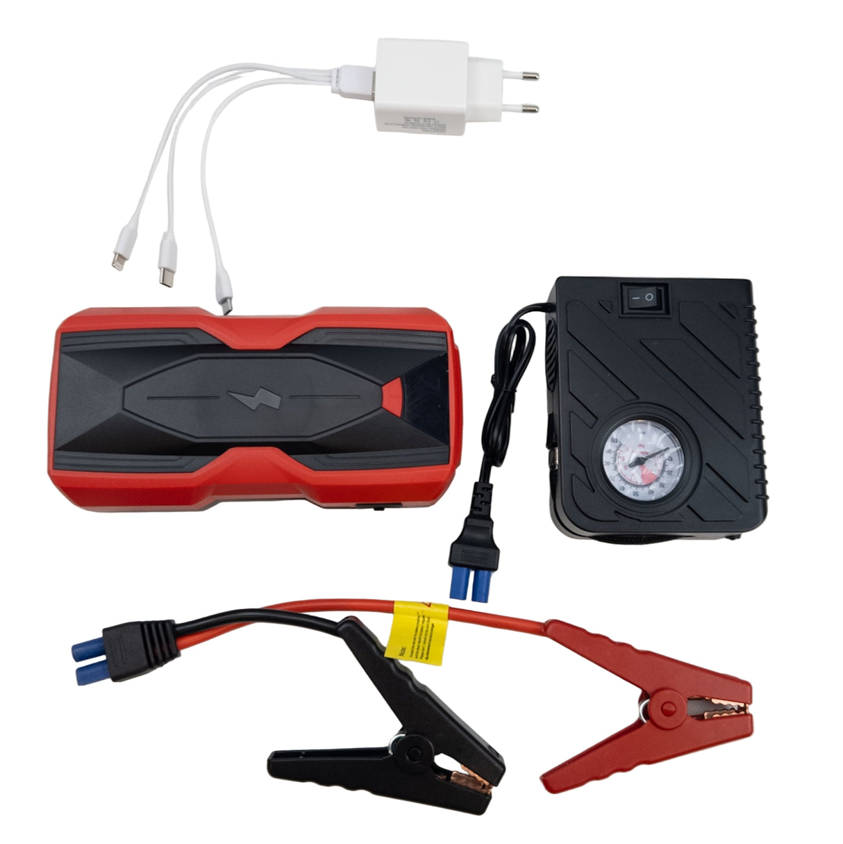 Multifunctional 12V Battery Jump Starter Kit