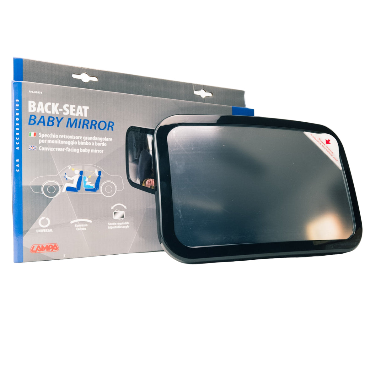 Baby car mirror for headrest 360° 290×190 mm