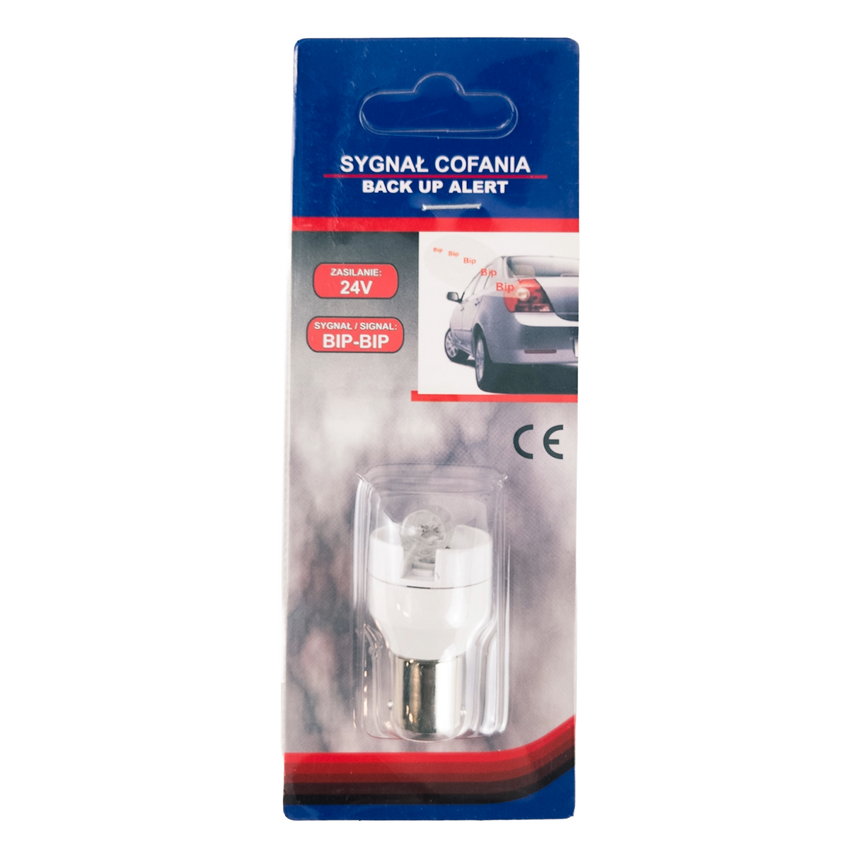 Reversing light bulb with audible signal 24V