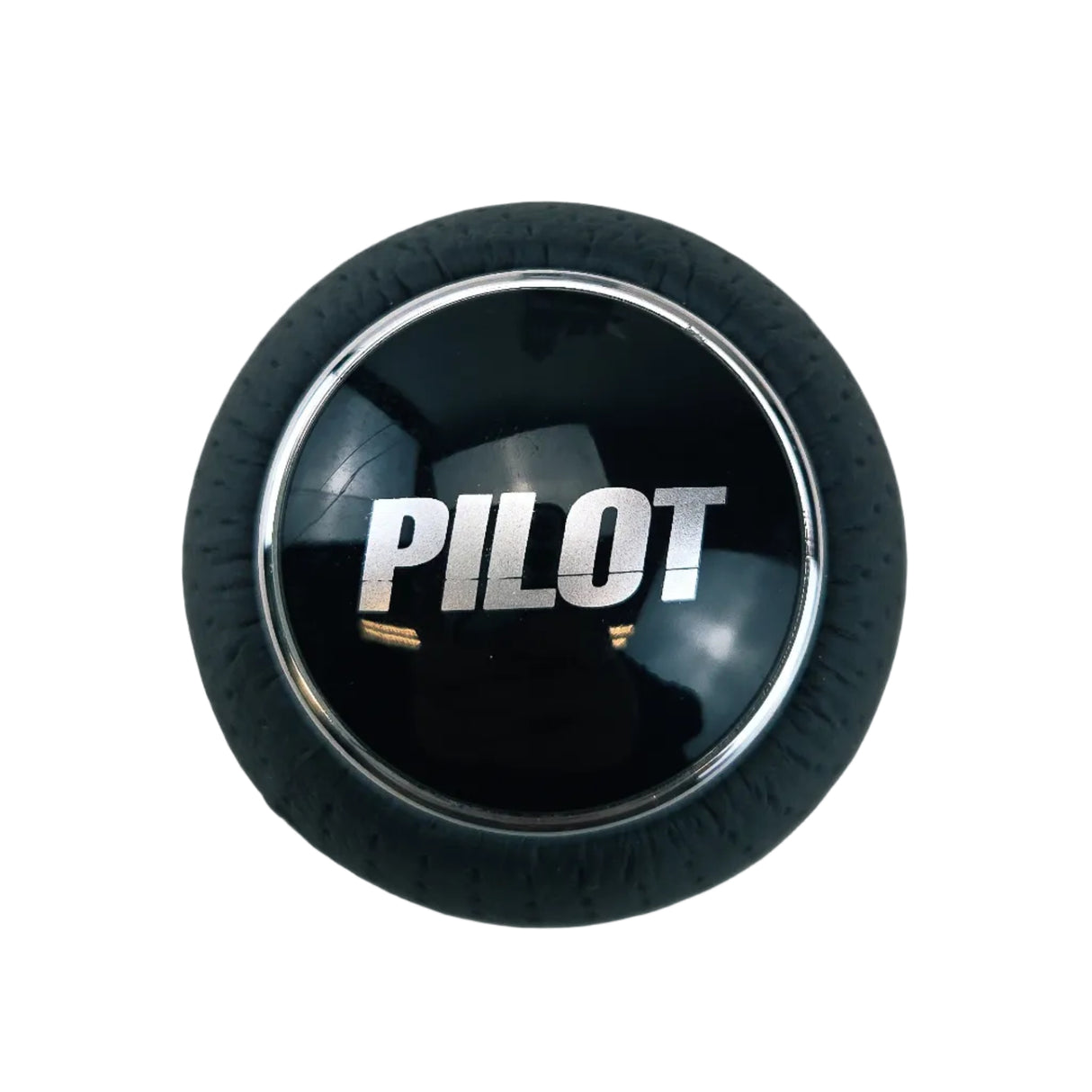 Gear knob with chromed aluminium insert