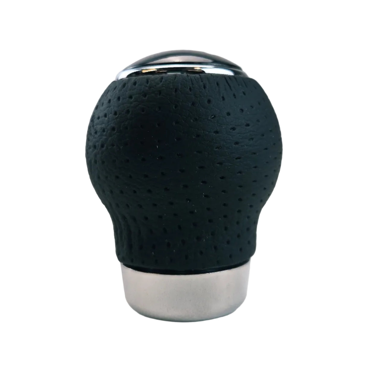 Gear knob with chromed aluminium insert