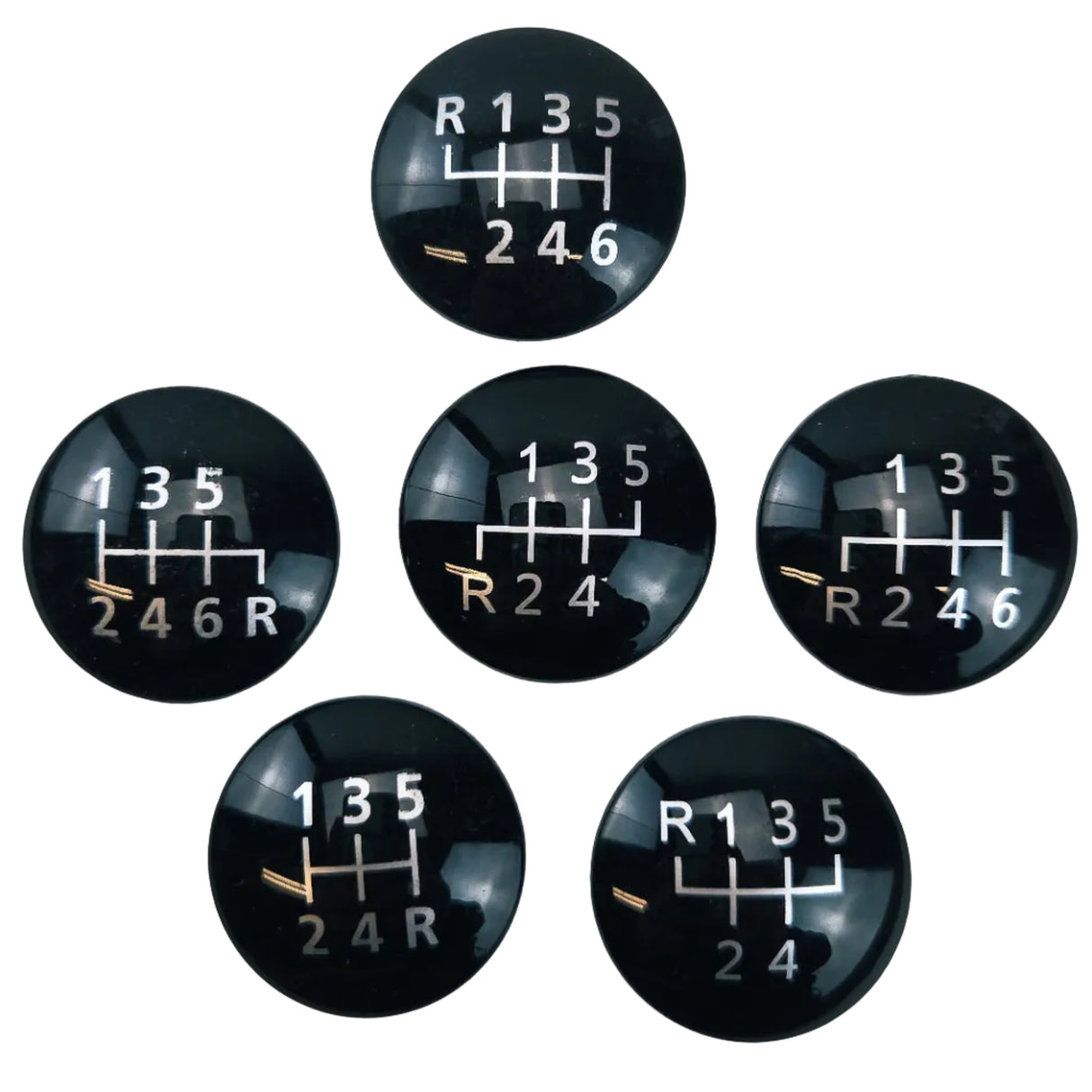 Gear knob with chromed aluminium insert