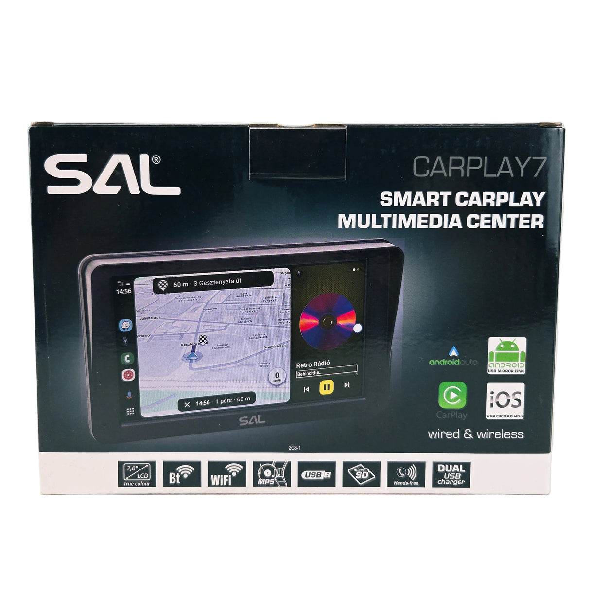 CarPlay multimedia center Apple/Android 7" IPS LCD