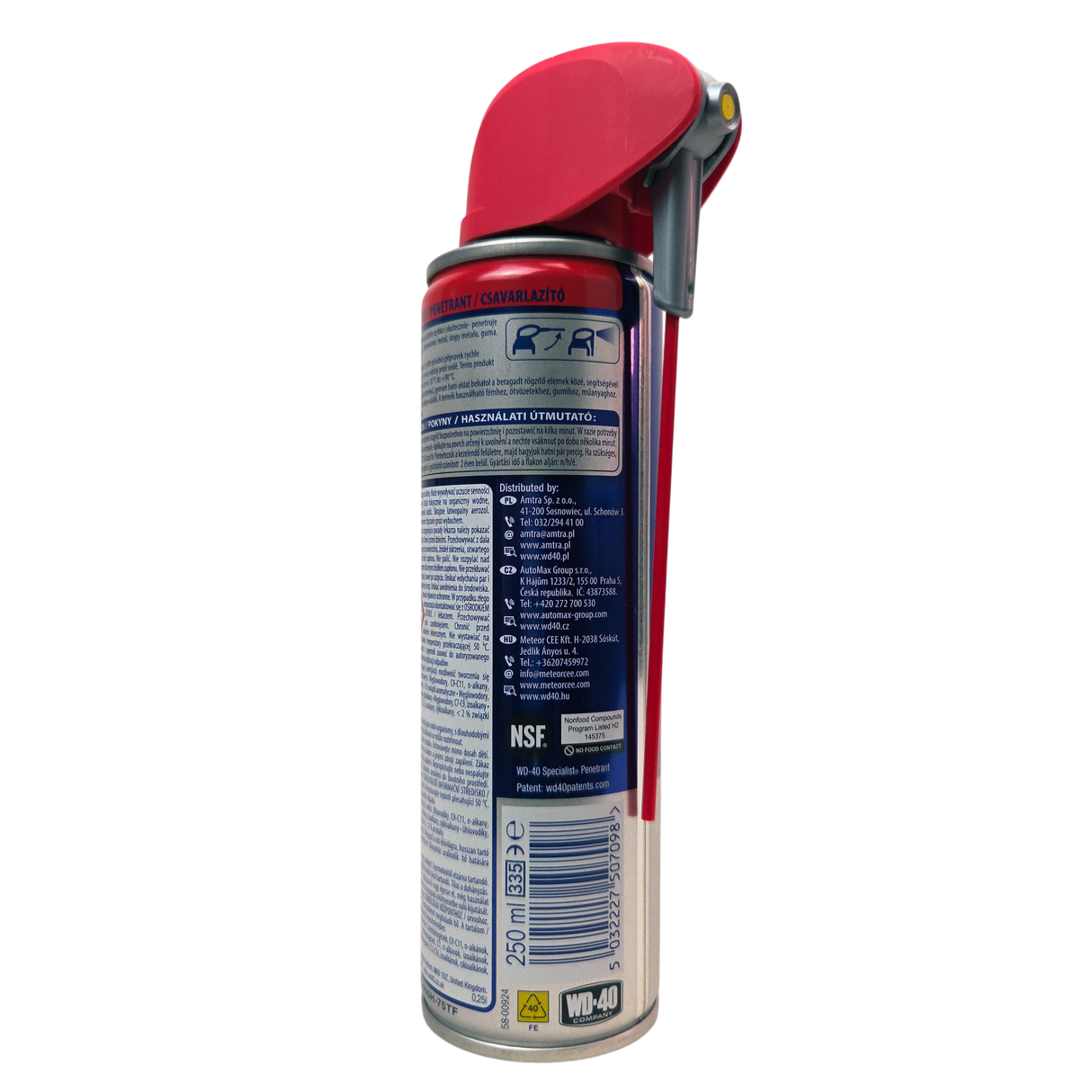 Wd40 csavarlazító spray gyorshatású 360°-os szelep fejjel 250ml