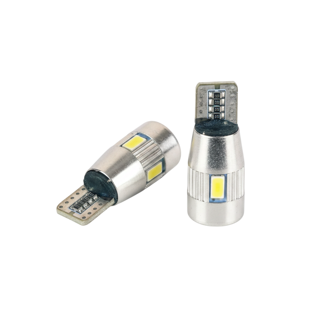 Autó LED izzó T10 SMD fehér fényű 2 db