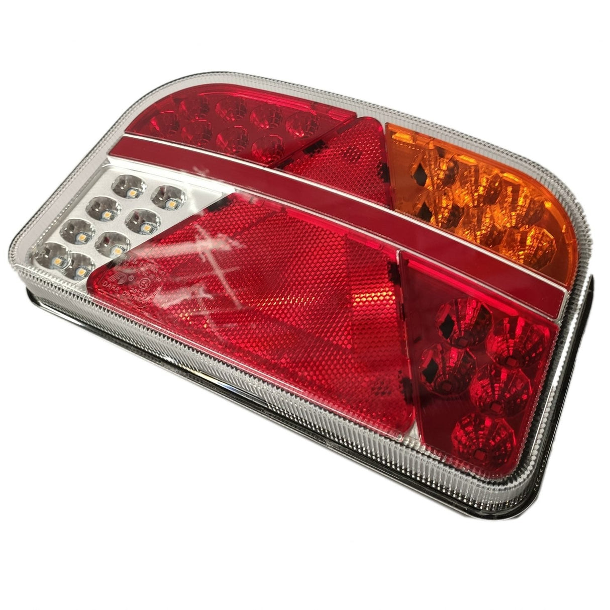 Lámpa LED 7 funkciós lekerekített háromszög prizmás jobb 12/24V