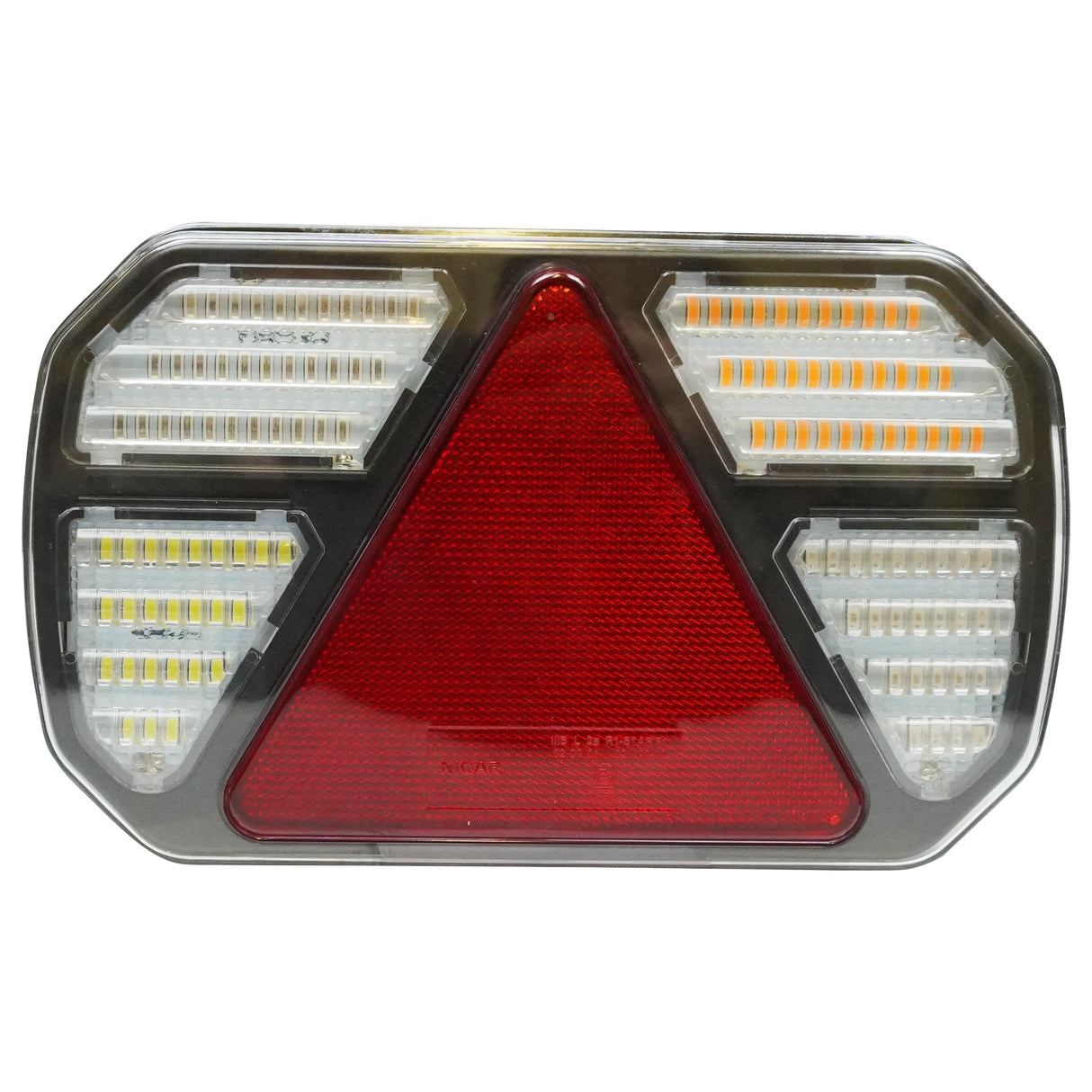 Hátsó lámpa LED 6 funkciós háromszög prizmás 12V-24V jobb oldal