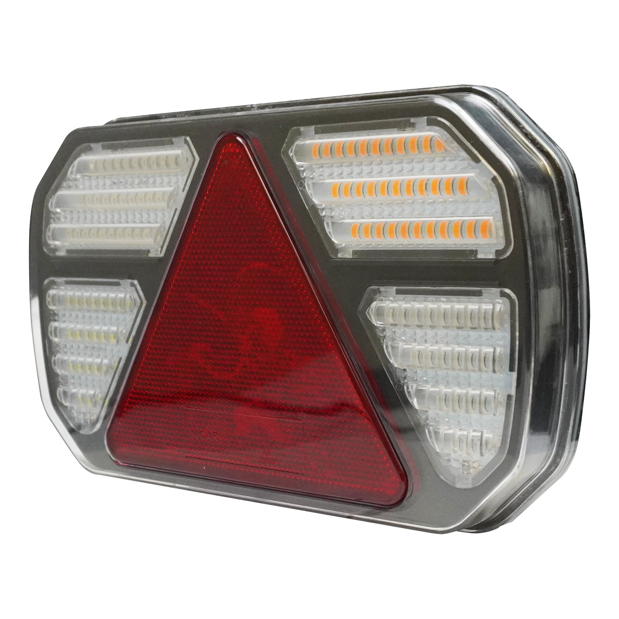 Hátsó lámpa LED 6 funkciós háromszög prizmás 12V-24V jobb oldal