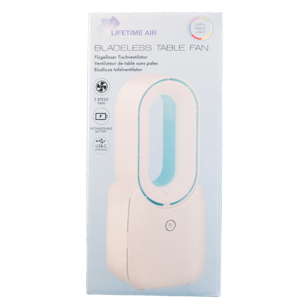 Desk fan with LED mood lighting 1800mAh