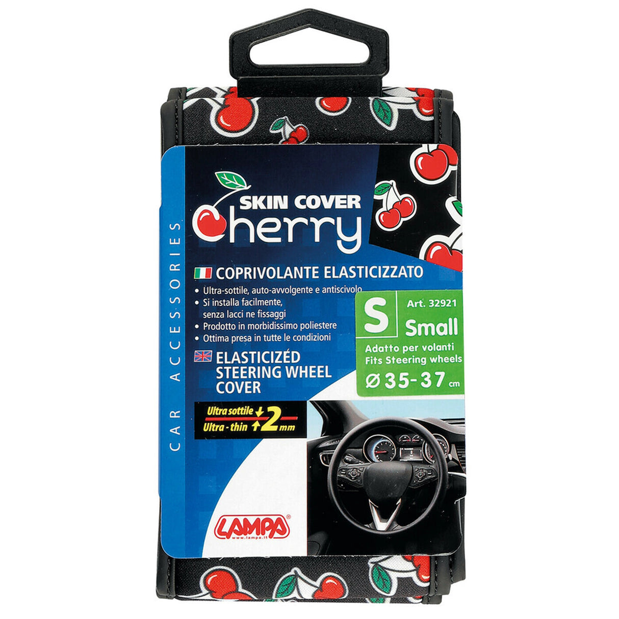 Mintás kormányvédő cseresznye 35-37