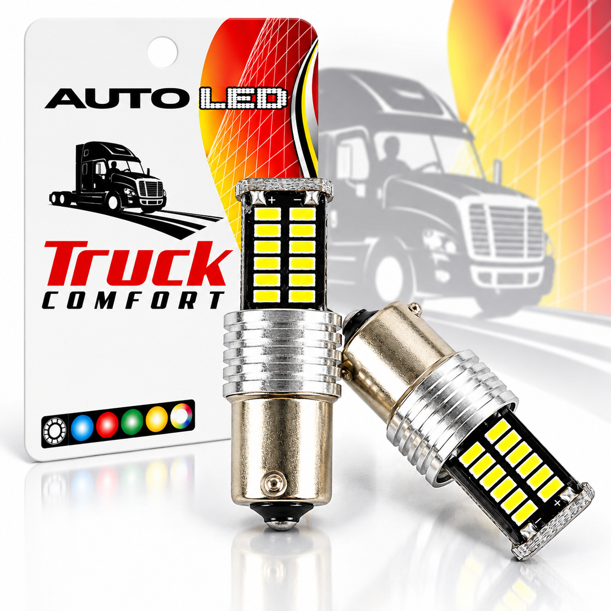 Autó LED izzó BA15S 30 SMD Canbus 12V fehér 2 db