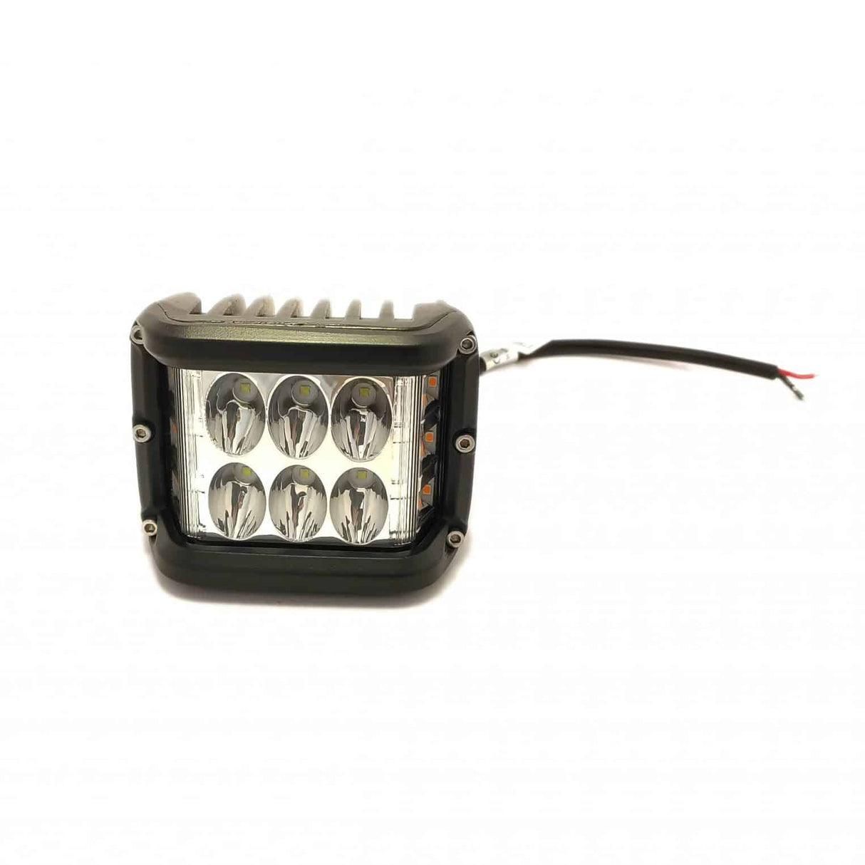 Munkalámpa LED szögletes dupla soros 24W villogó 12/24V