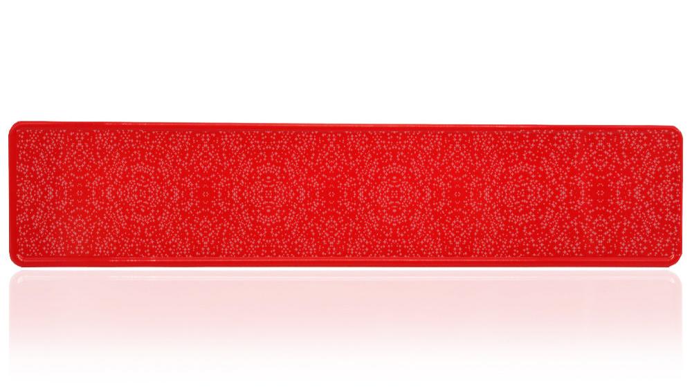 Névtábla egyedi csillámló piros