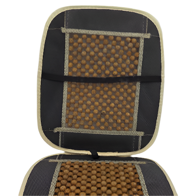 Wooden beaded seat cover beige