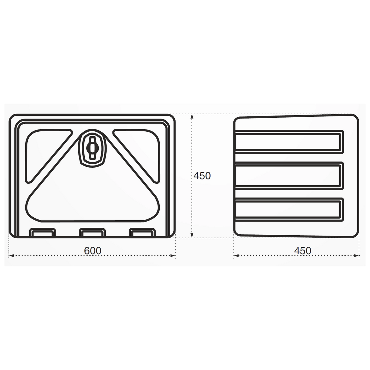 Tool box plastic thick -walled