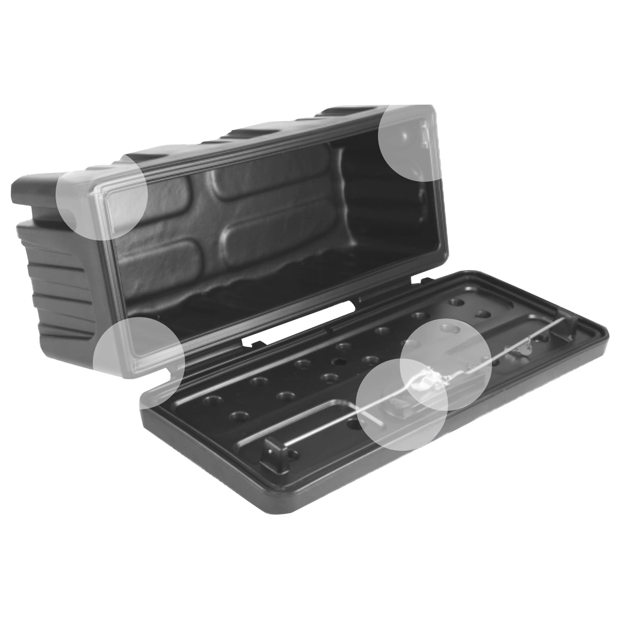 Szerszámos láda műanyag zárható