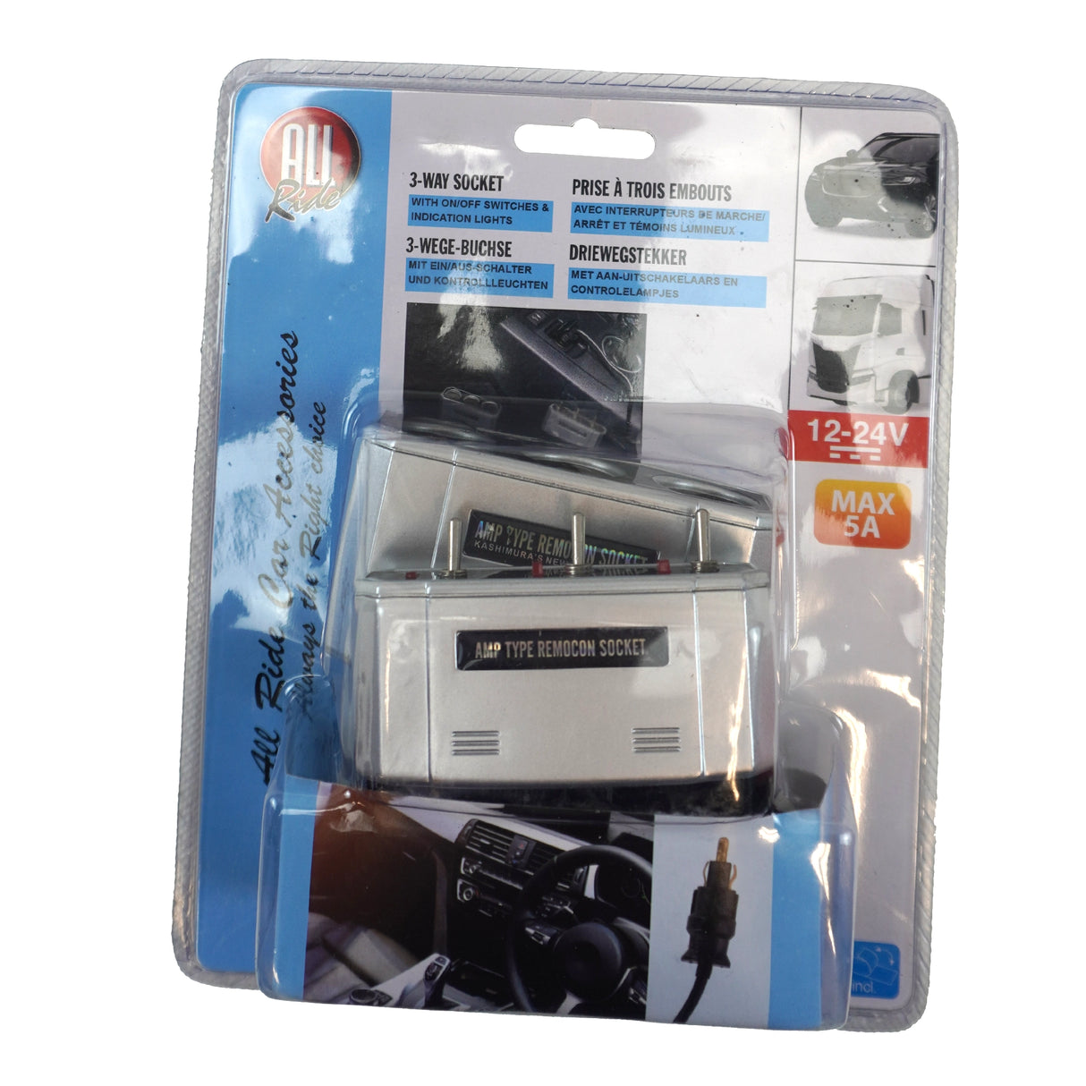 Steck dugós 3-as szivargyújtó elosztó kapcsolóval