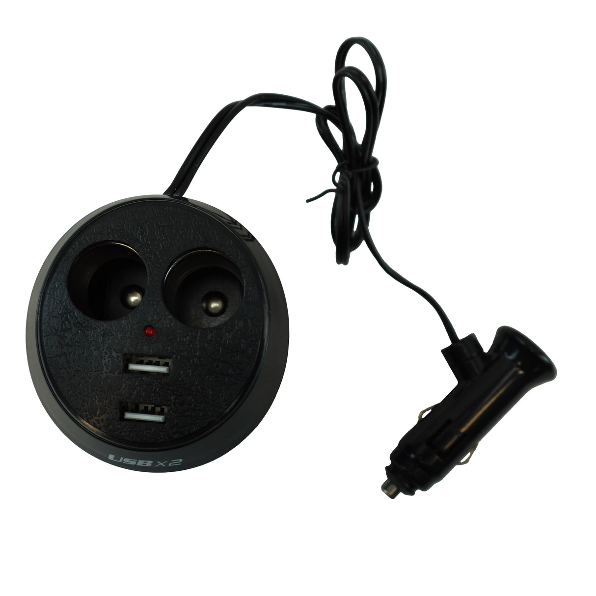 Dupla szivargyújtó elosztó 2 USB kimenettel pohártartóba