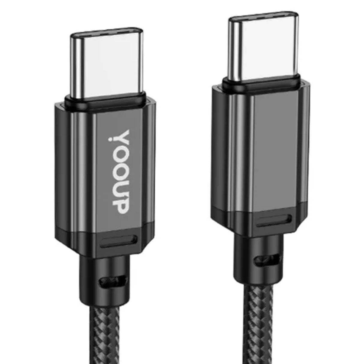 YOOUP L07A USB TYPE-C / TYPE-C KÁBEL 60W 2 MÉTER FEKETE