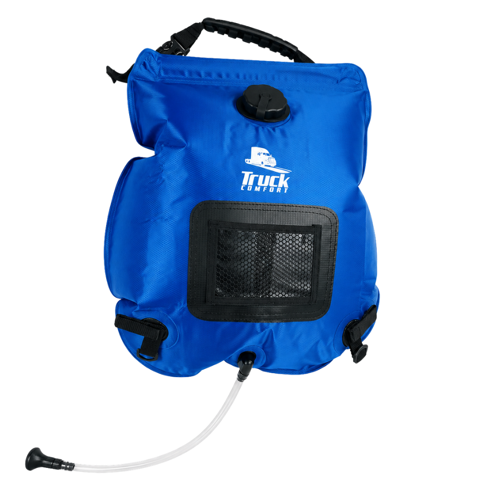 Kemping zuhany PVC bevonattal 20L kék