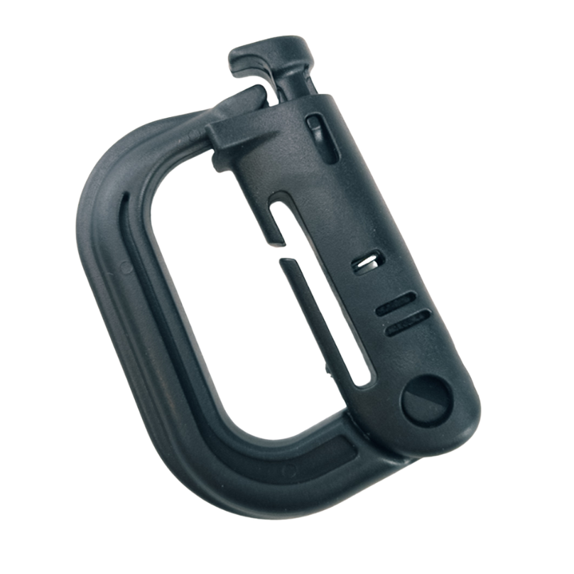 Carabiner plastic MOLLE, black