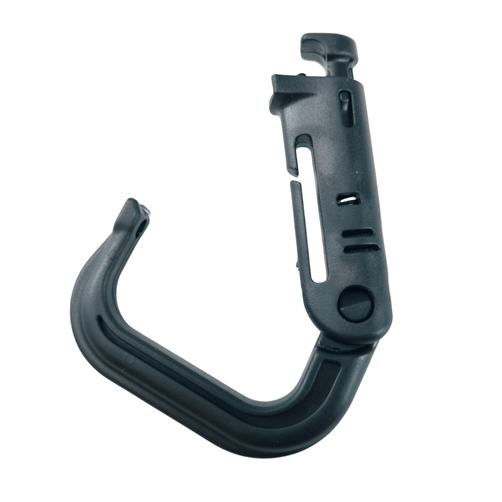 Carabiner plastic MOLLE, black