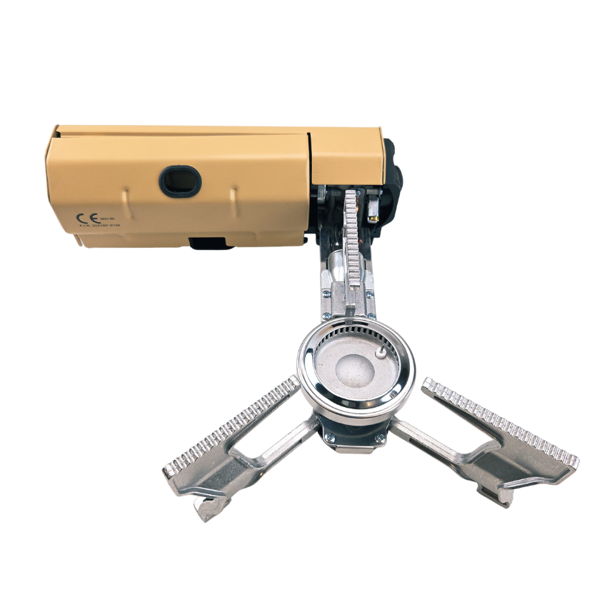 Camping gas stove in portable case