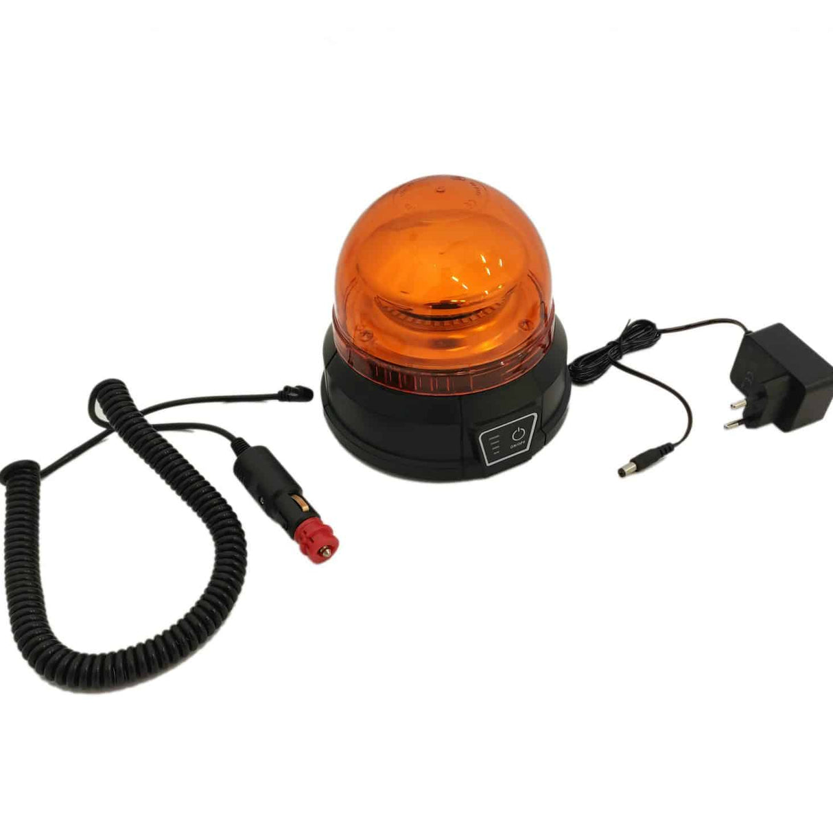Villogó LED-es sárga tölthető 12/24V
