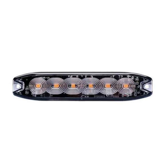 Villogólámpa kiegészítő vékony 6LED kék 12/24V 19 funkciós
