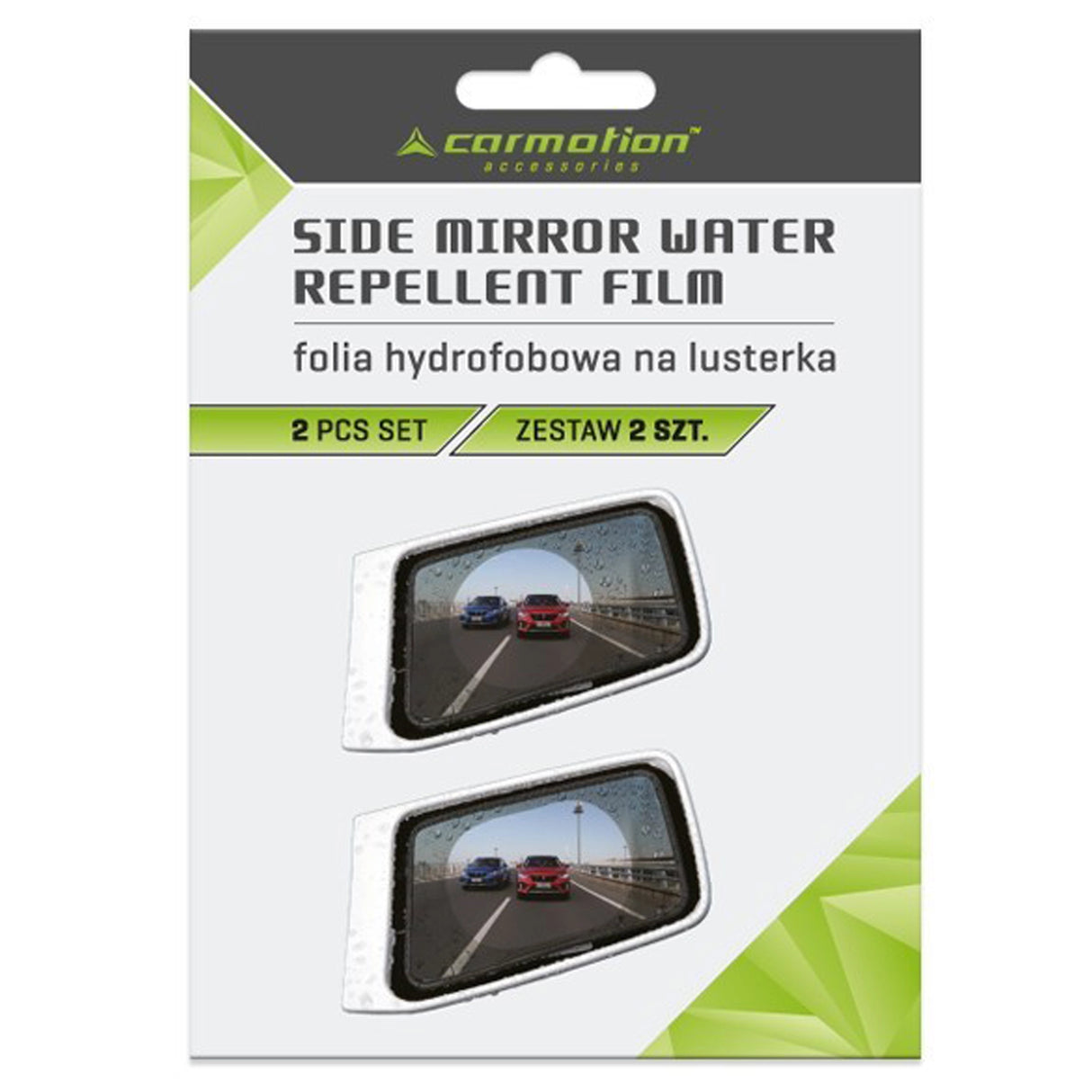 Vízlepergető fólia tükörre 100mm 2db CARMOTION