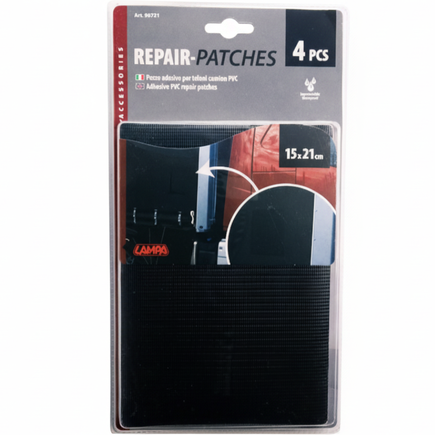 Tarpaulin patch set 4pcs 15x24 cm