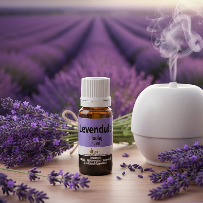 Full-screen lavender essential oil banner