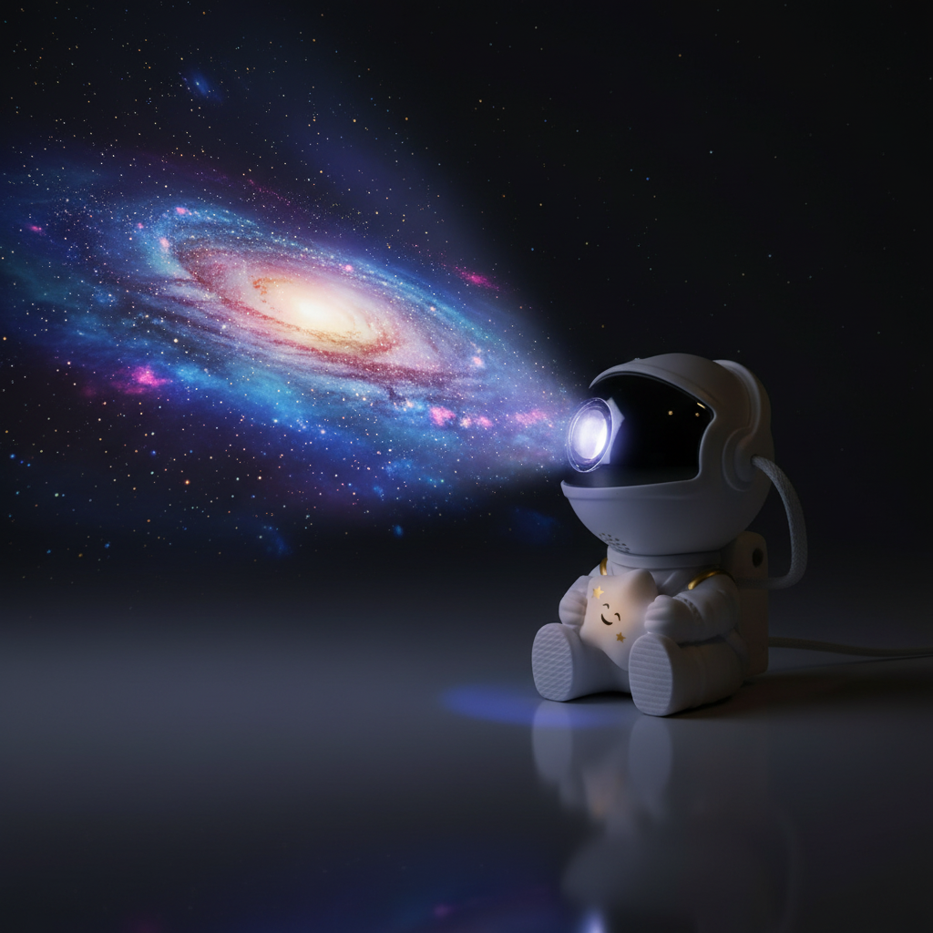 Galaxis projektor mini astronaut fehér