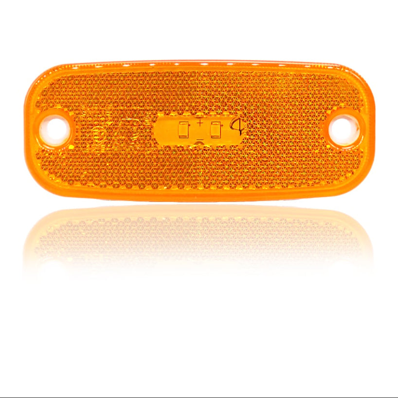 Lámpa helyzet LED lekerekített sárga 2LED 12/24V